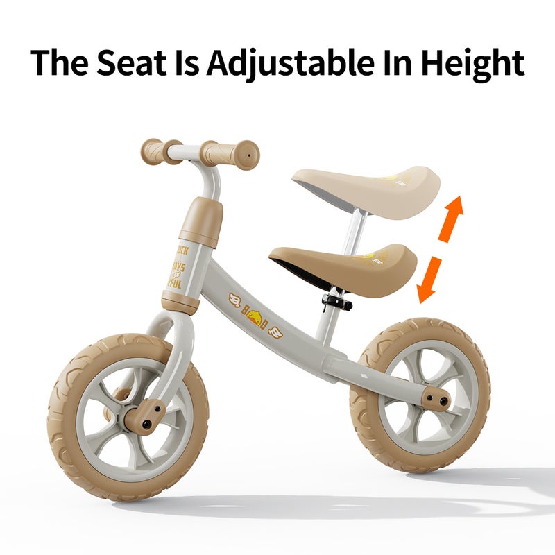 B.Duck - Kids Balance Bike,  height-adjustable saddle, Anti-slip Handle & Wheels, Indoor/Outdoor Ride, White, 2-5 Y - Image 4